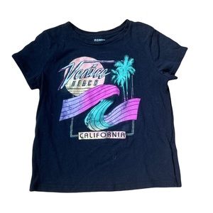 Black Cropped Venice Beach Tee